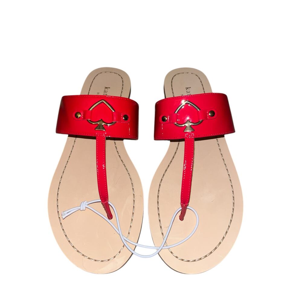 NWT KATE SPADE CASSIA Patent 8.5 Engine Red Sandle65